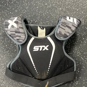Used STX STALLION 75 Lacrosse Shoulder Pads Black MD 11849-S000035596
