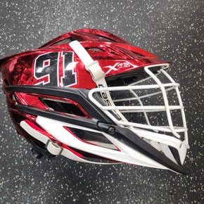 Used Cascade XRS PRO Lacrosse Helmet Red One Size 11849-S000035319