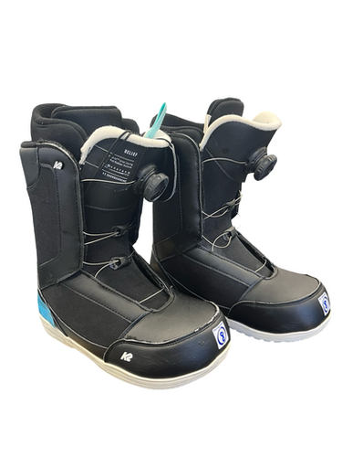 Used K2 BELIEF Womens Snowboard Boots Black Senior 8 11682-S000124158