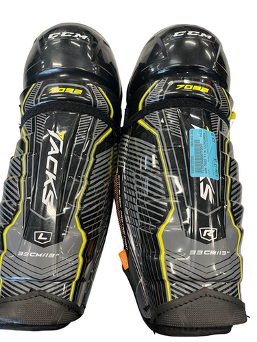 Used CCM 7092 13IN SHINGUARDS Senior Shin Guards Black 13" 11682-S000125501