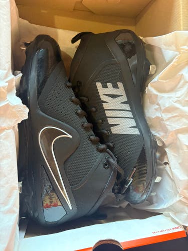 Black Men's Size M 9.5 (W 10.5) Nike Trout Metal (New)