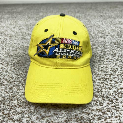 Vintage NASCAR All Star Challenge Hat Cap Strap Back Yellow Elliott Sadler 2004