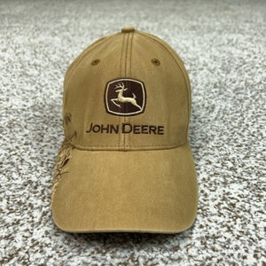 John Deere Hat Cap Strap Back Mens One Size Brown Wildlife Duck Dri Duck Hunting