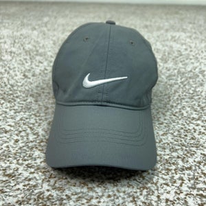 Nike Golf Hat Cap Strap Back Mens One Size Gray Swoosh Athletic Sports Outdoors