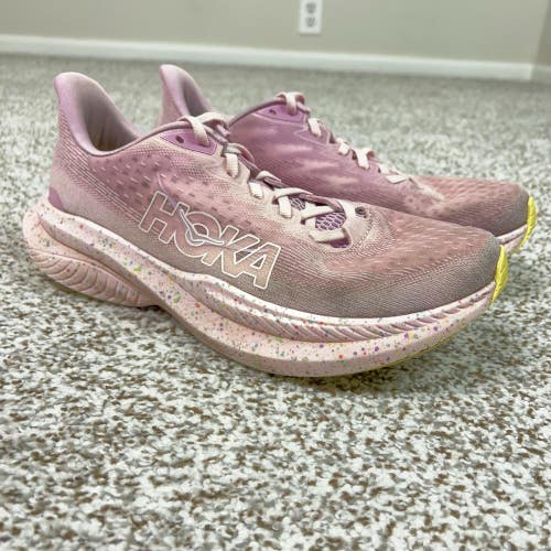 Hoka One One Mach 6 Shoes Mens Size 10 Pink Road Running Sneakers Athletic