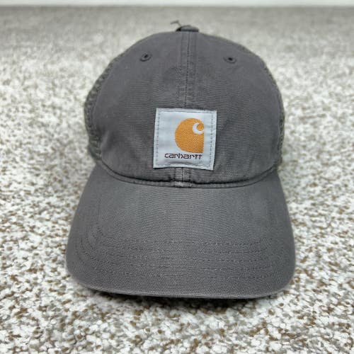 Carhartt Hat Cap Snap Back Mens One Size Gray Mesh Trucker Patch Logo Workwear
