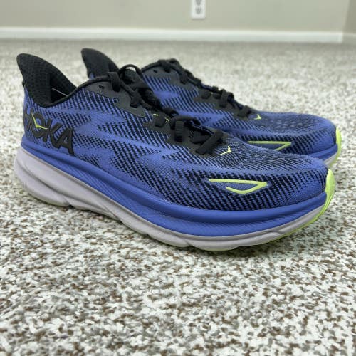 Hoka One One Clifton 9 Shoes Womens Size 9 Blue Running Cushioned Sneakers Gym