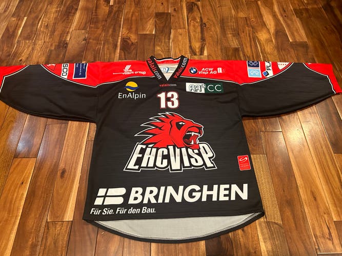 EHC Visp game worn Swiss league large jersey