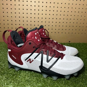 Size 10 New Balance Freeze 4.0 Mid Lacrosse Cleats red white