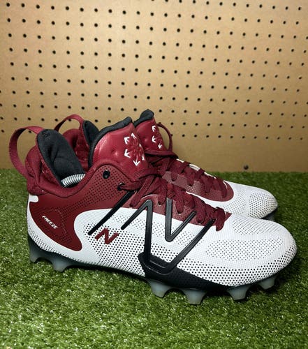 Size 10 New Balance Freeze 4.0 Mid Lacrosse Cleats red white