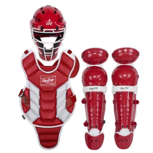 Rawlings Player 3 Youth Catcher Set - 12U - Red/White (New)