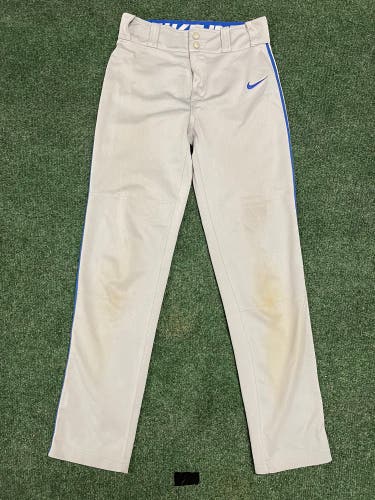 Nike Baseball Pants YXL Gray blue piping