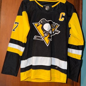 Adidas NHL Pittsburgh Penguins Hockey Sidney Crosby Jersey Youth Size S/M Used