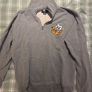 Gray Men's Large 47 Brand Michigan Wolverines quarter zip  (Used)