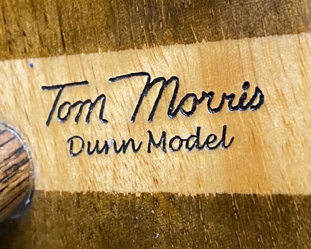 Tom Morris Dunn Model Center Shaft Wooden Mallet Putter RH Hickory 34" Wool HC
