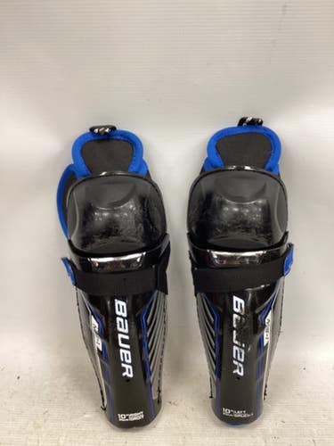 Used Bauer MS-1 Youth Shin Guards Black 10" 11851-S000042153
