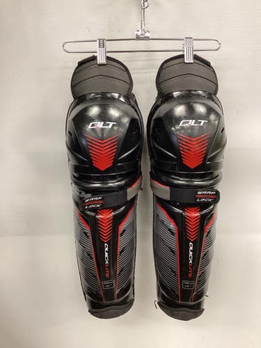 Used CCM QLT Senior Shin Guards Black 14" 11851-S000042178