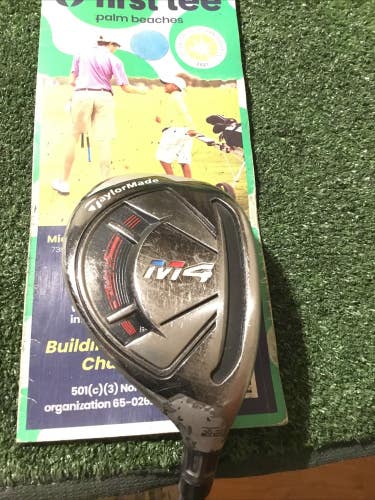 Taylormade M4 22* 4 Hybrid Stiff Fujikura Atmos 7S Graphite Shaft (40)