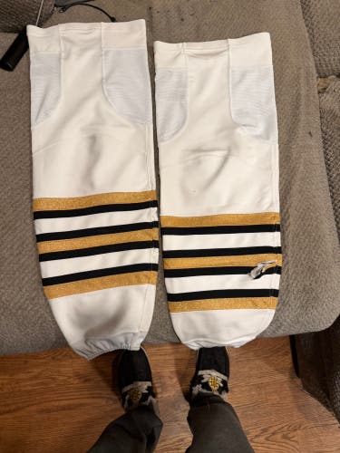 White Senior XL Adidas Socks Pro Stock (Used)