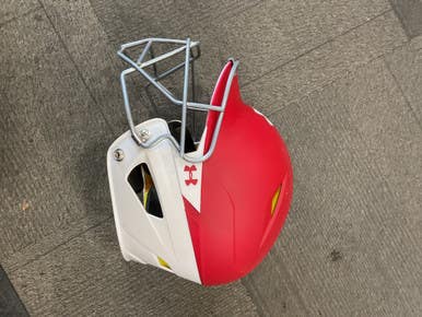 Used Under Armour UABH2-100 Batting Helmet w/Mask Red S/M 11614-S000228793