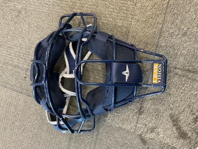 Used All-Star FM25LMX CATCHER/UMPIRE MASK Batting Helmet Mask Navy Blue One Size 11614-S000228766