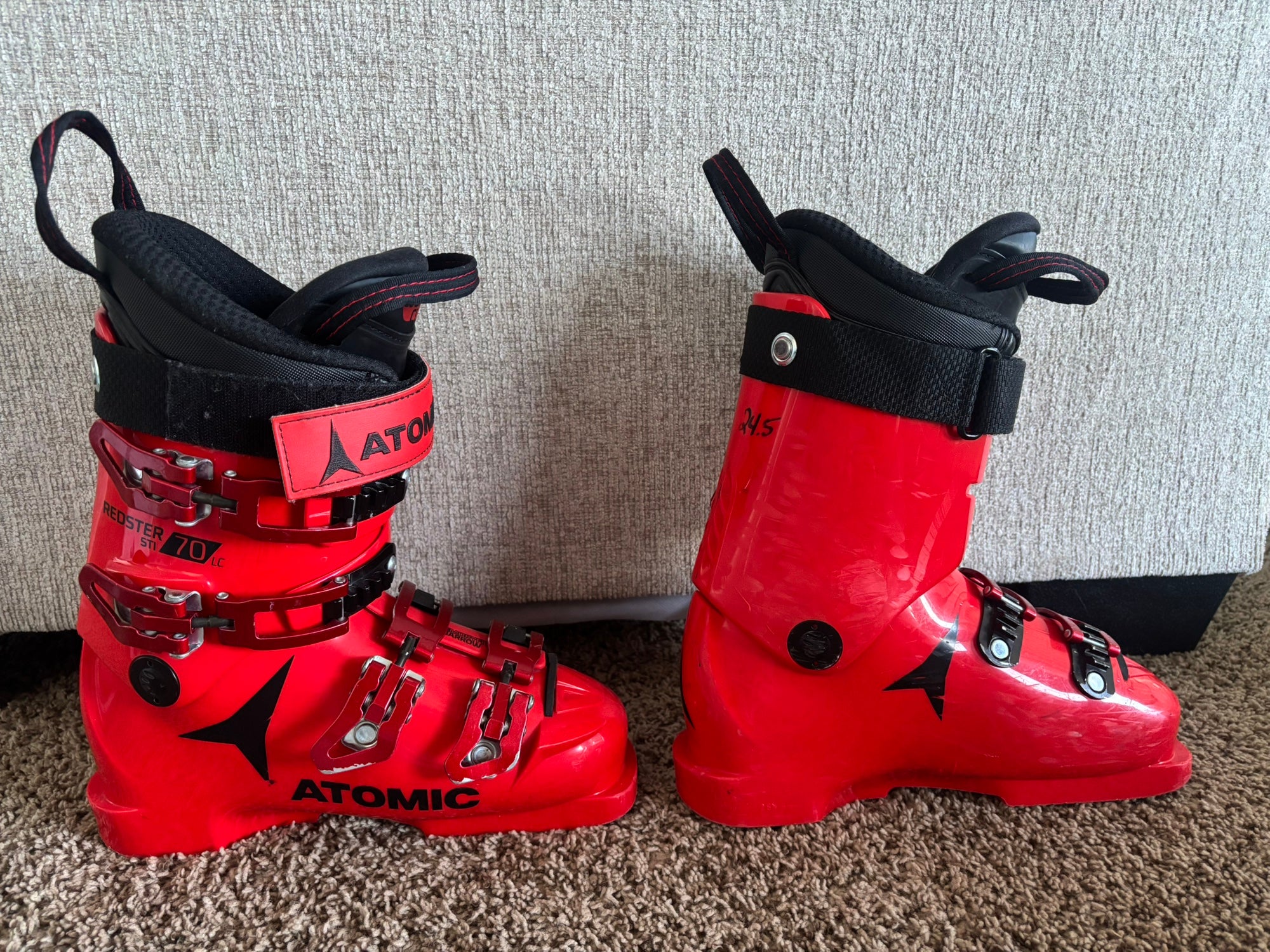 Kid's Atomic Redster STI 70 LC Ski Boots Size 24/24.5 (Used