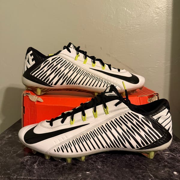 Nike Vapor Carbon Elite 2014 TD PROMO SAMPLE Cleats Men\'s Size 13.5 White/Black New Mens Nike Vapor Carbon Elite 2014 2.0 TD Low Football  main image 2
