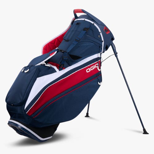 NEW 2026 Ogio Silencer Hybrid Red/White/Blue Stand Golf Bag