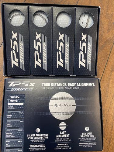 2 Dozen TP5X Stripe White 5 Piece Golf Balls