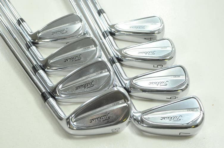 Titleist T200 2023 4-PW,48* Iron Set Stiff Flex RH AMT Black S300 Steel # 208977