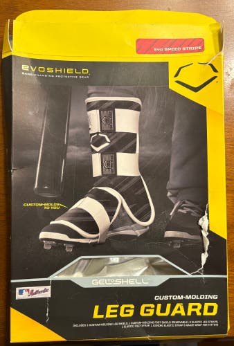 Black Senior EvoShield Leg guard Shin Guards (New)
