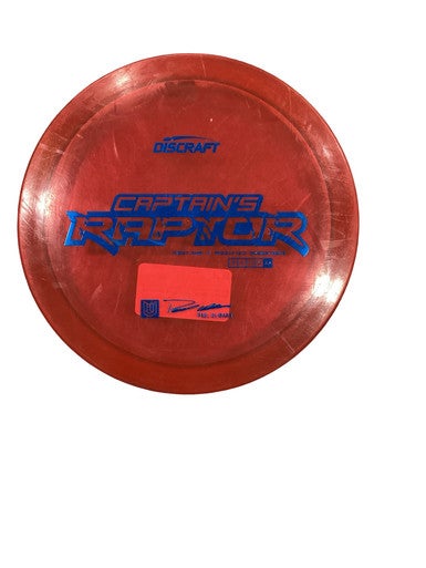 Used Discraft FR CAPTAINS RAPTOR Disc Golf Driver Red 11347-S000262215