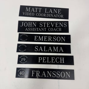 Manchester Monarchs Black Locker Room Nameplates