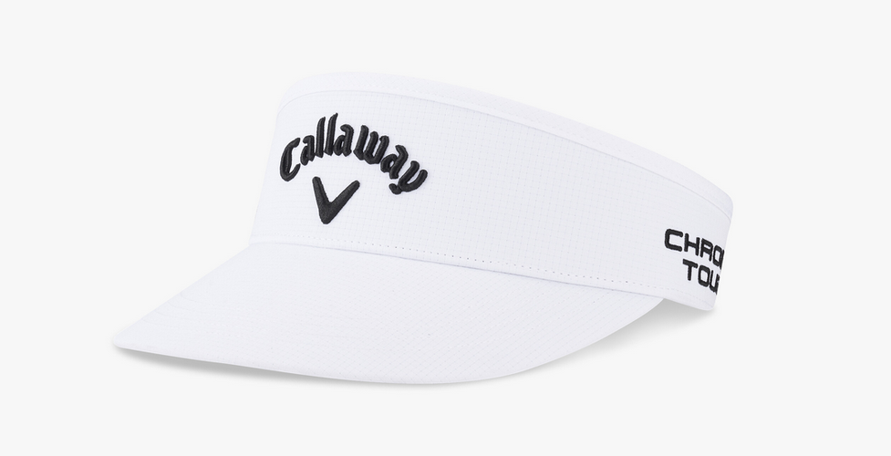 NEW 2025 Callaway Golf High Crown Tour Authentic White Adjustable Golf Visor