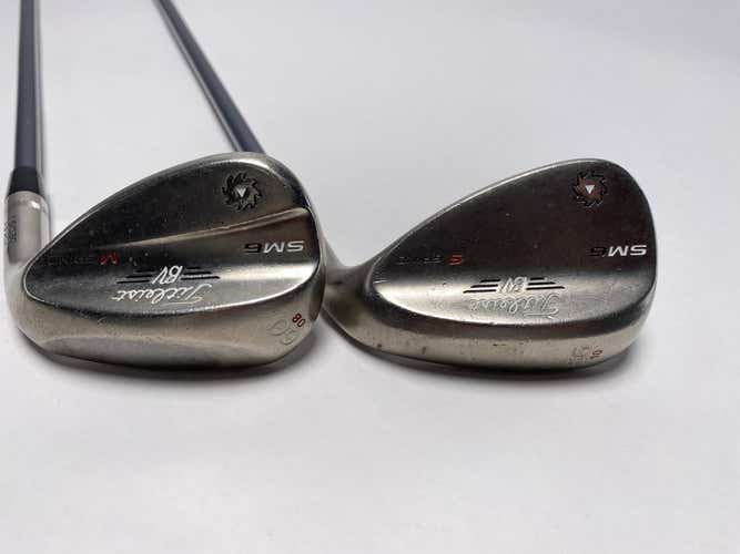 Titleist Vokey SM6 Steel Grey Wedge Set 56* 10 60* 8 Kuro Kage Tini Senior RH