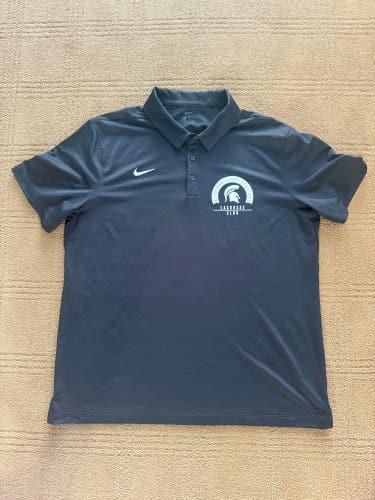 Black XL Men's Nike Dri-Fit Shirt (New) MSU LACROSSE