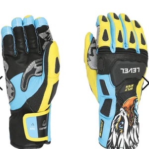 Yellow/Blue  Small / Medium Adult Unisex Level Gloves (New)