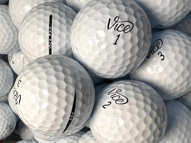 12 Near Mint AAAA White Vice Pro Used Golf Balls