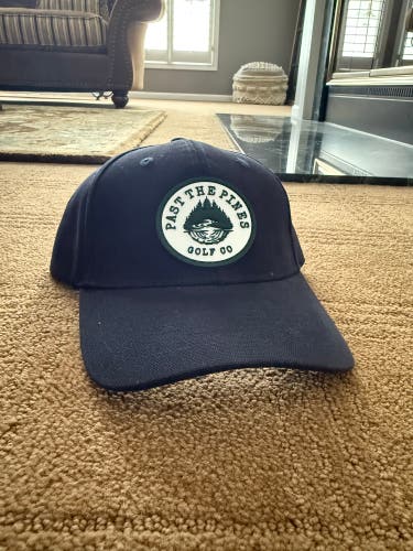 Black PAST THE PINES GOLF CO. Men's One Size Fits All Hat (New)