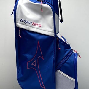 Mizuno Project Zero LW-C Cart Bag Blue/Pink 7-Way Divide Single Strap Golf Bag