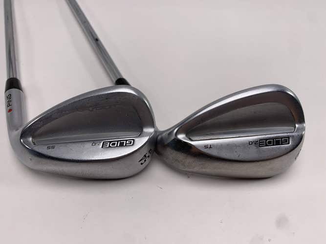 Ping Glide 2.0 Wedge Set 54* 12 58* 6 Red Dot 1* Flat AWT 2.0 Wedge Mens RH