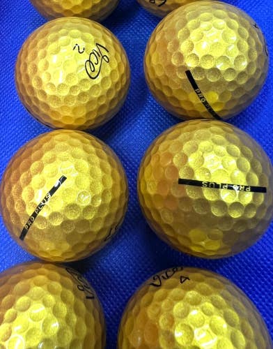 12 Gold Vice Pro Plus Near Mint AAAA Used Golf Balls