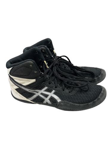 Used Asics F460622 BLK/WHT SHOES Wrestling Shoes Black Junior 05.5 11862-S000092226