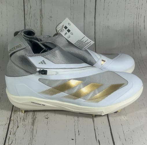 Adidas Adizero Impact+ White Gold Baseball Cleats Mens Size 12 IF8483
