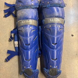Blue Intermediate All Star System 7 Catcher's Leg Guard (Used)