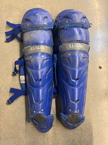 Blue Intermediate All Star System 7 Catcher's Leg Guard (Used)