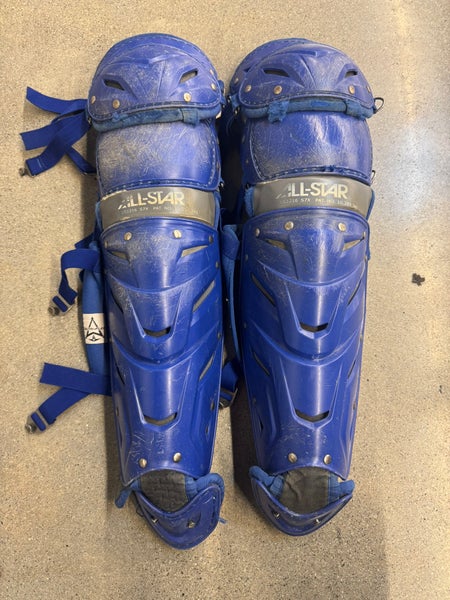 Blue Intermediate All Star System 7 Catcher's Leg Guard (Used)