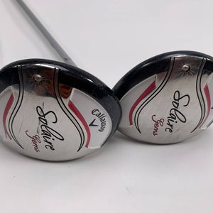 Callaway Solaire Gems 3 & 5 Fairway Wood Set 15* 18* Ladies Graphite Womens RH