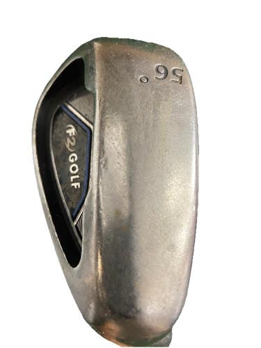 F2 Golf Face Forward Sand Wedge 56* Stiff Flex Steel 35 Inches RH New Grip