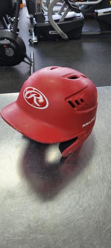 Used Rawlings 6 3/8 - 7 1/8 Batting Helmet No Mask Red M/L 11497-S000154815